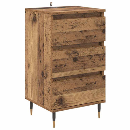 Dressoir met lade Oud hout 35 x 40 x 70 cm Bewerkt hout