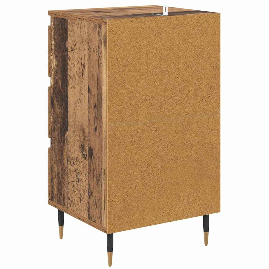 Dressoir met lade Oud hout 35 x 40 x 70 cm Bewerkt hout