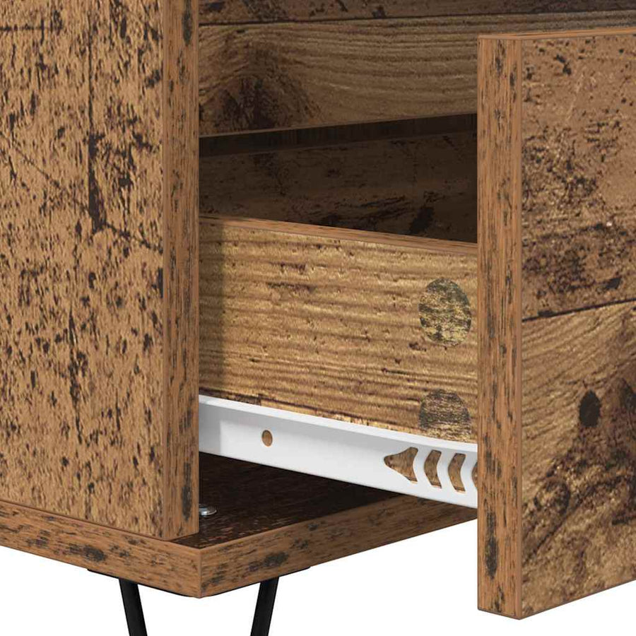 Dressoir Oud Hout 40 x 35 x 70 cm Gemonteerd hout en ijzer