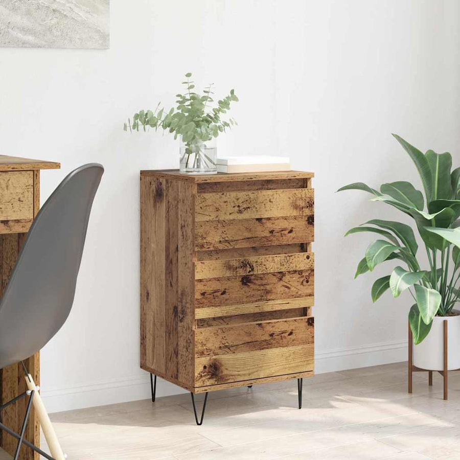Dressoir Oud Hout 40 x 35 x 70 cm Gemonteerd hout en ijzer