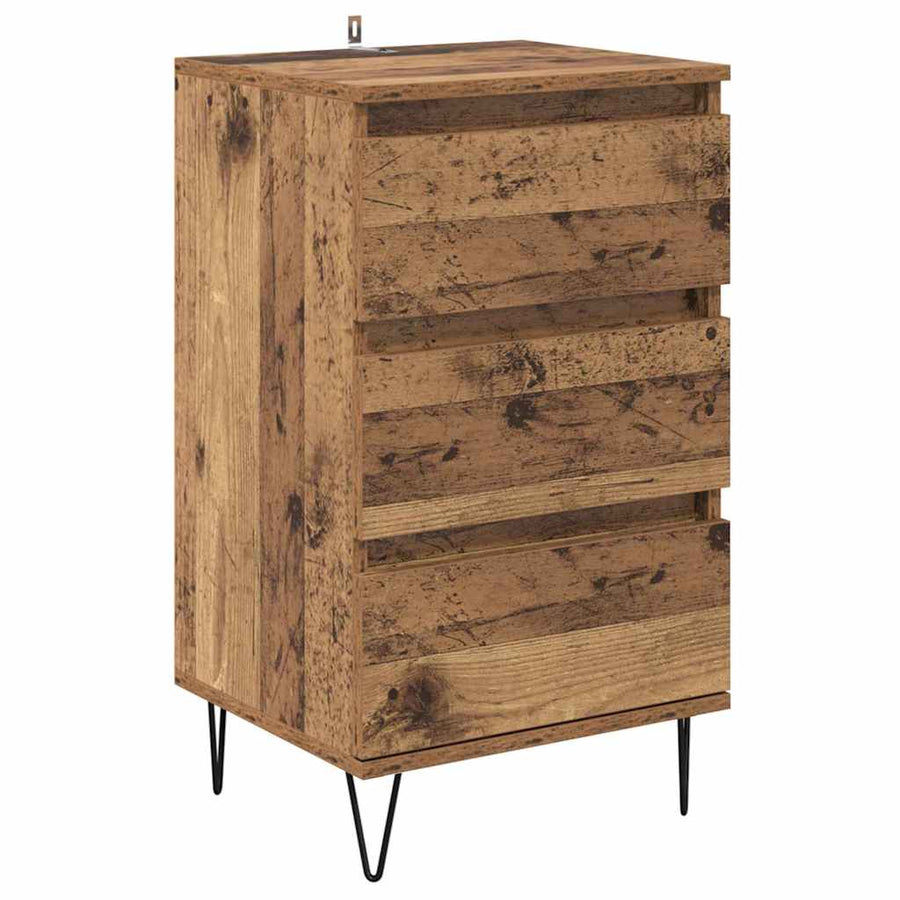 Dressoir Oud Hout 40 x 35 x 70 cm Gemonteerd hout en ijzer