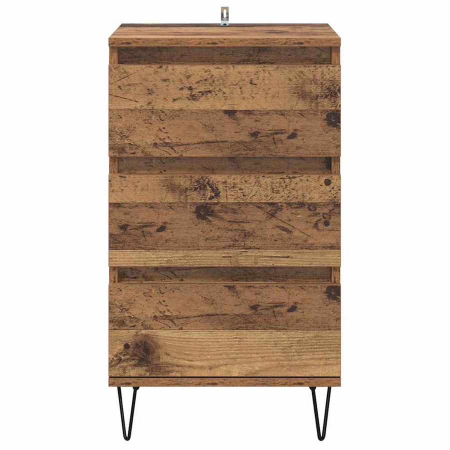 Dressoir Oud Hout 40 x 35 x 70 cm Gemonteerd hout en ijzer