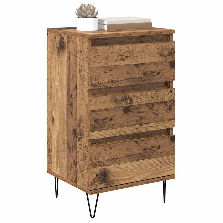 Dressoir Oud Hout 40 x 35 x 70 cm Gemonteerd hout en ijzer