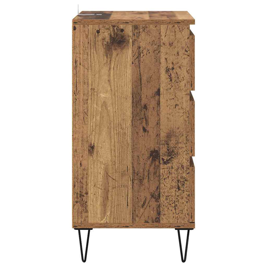 Dressoir Oud Hout 40 x 35 x 70 cm Gemonteerd hout en ijzer