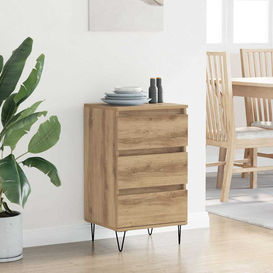 Dressoir Artisan Eiken 40 x 35 x 70 cm Gemonteerd hout en ijzer