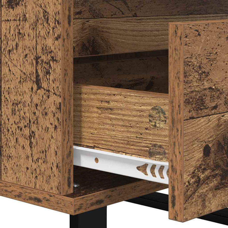 Dressoir met lade Oud hout Bewerkt hout