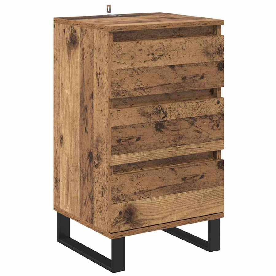 Dressoir met lade Oud hout Bewerkt hout