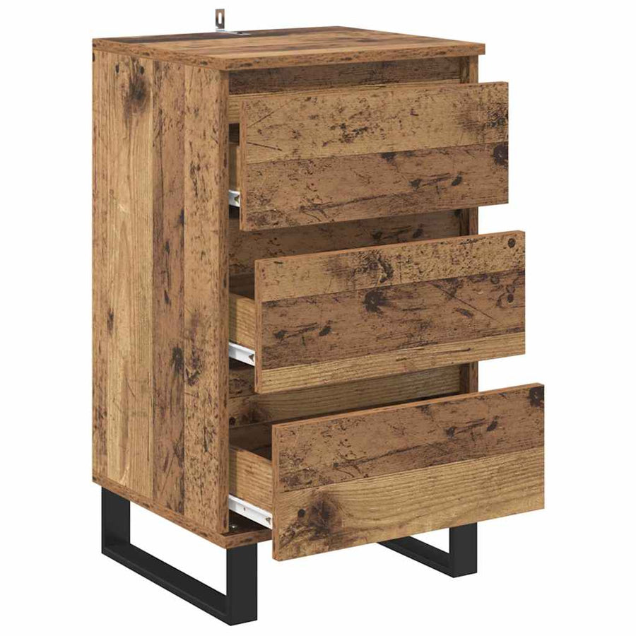 Dressoir met lade Oud hout Bewerkt hout