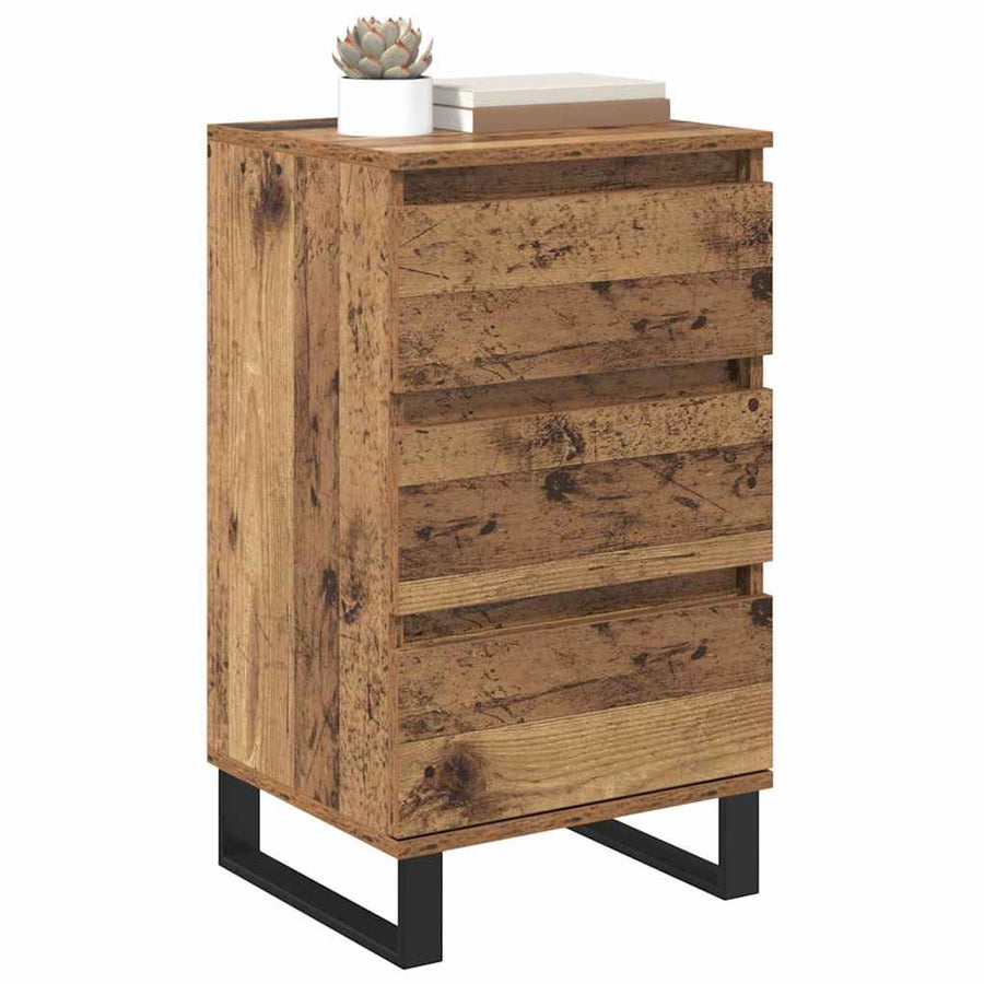 Dressoir met lade Oud hout Bewerkt hout
