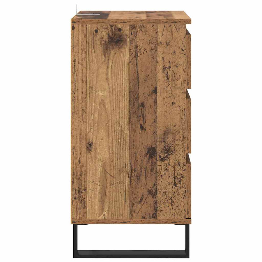 Dressoir met lade Oud hout Bewerkt hout