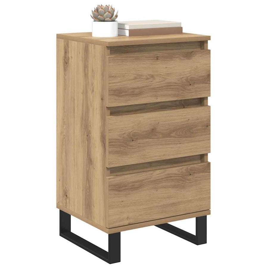 Dressoir met lade artisanaal eikenkleurig Bewerkt hout