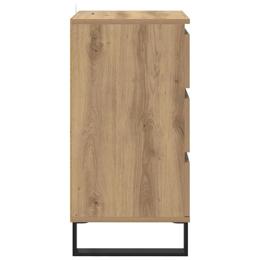 Dressoir met lade artisanaal eikenkleurig Bewerkt hout