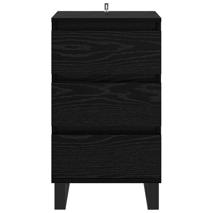 Dressoir met lade Zwart eiken Bewerkt hout