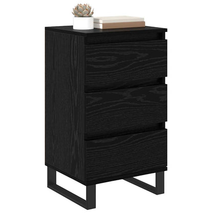 Dressoir met lade Zwart eiken Bewerkt hout