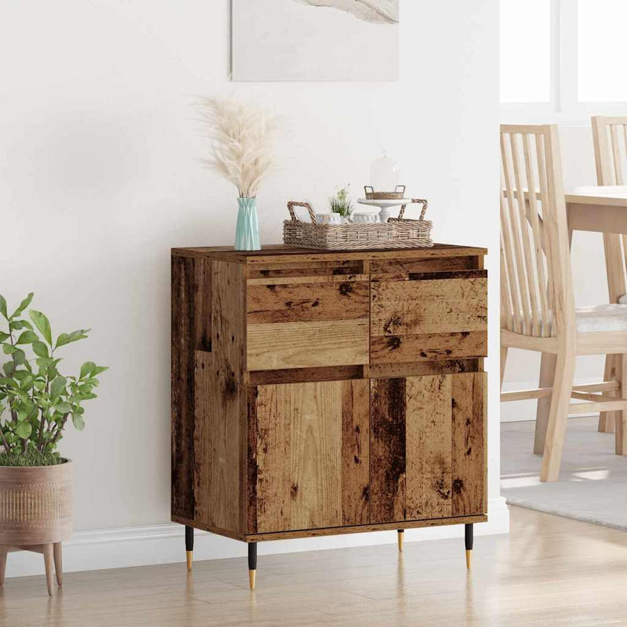 Dressoir Oud Hout 60 x 35 x 70 cm Gemonteerd hout en ijzer