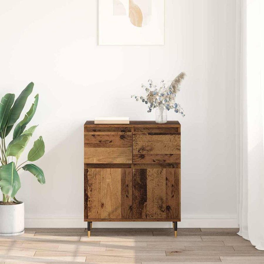 Dressoir Oud Hout 60 x 35 x 70 cm Gemonteerd hout en ijzer
