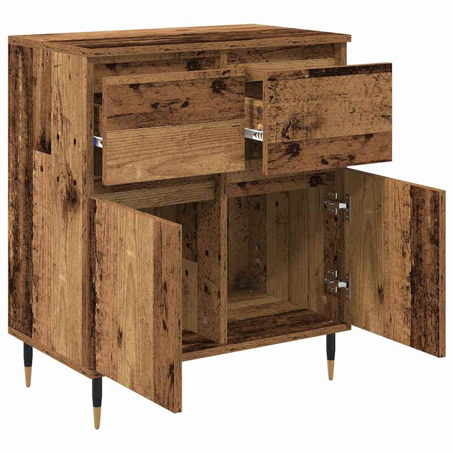 Dressoir Oud Hout 60 x 35 x 70 cm Gemonteerd hout en ijzer