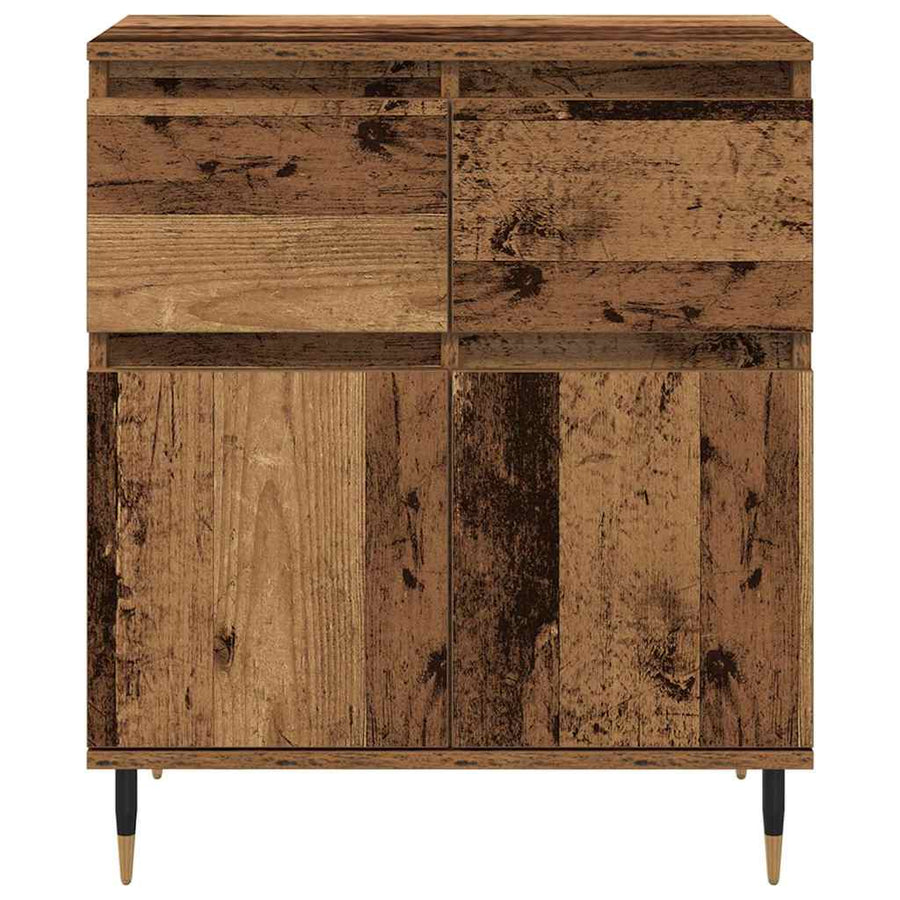 Dressoir Oud Hout 60 x 35 x 70 cm Gemonteerd hout en ijzer