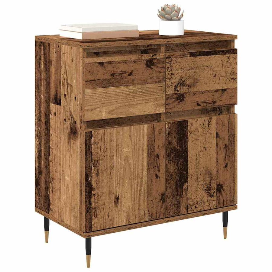 Dressoir Oud Hout 60 x 35 x 70 cm Gemonteerd hout en ijzer