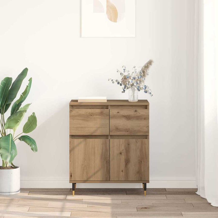 Dressoir Artisan Eiken 60 x 35 x 70 cm Gemonteerd hout en ijzer