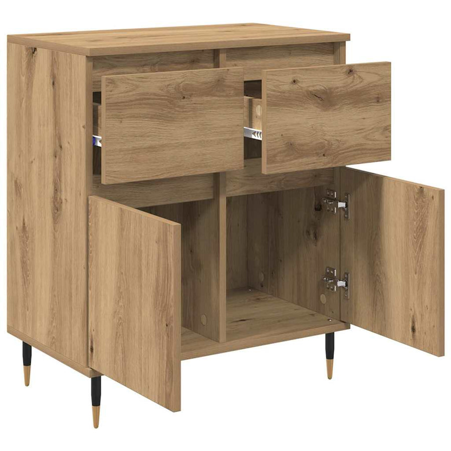 Dressoir Artisan Eiken 60 x 35 x 70 cm Gemonteerd hout en ijzer