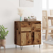 Dressoir 60x35x70 cm oud hout ijzer