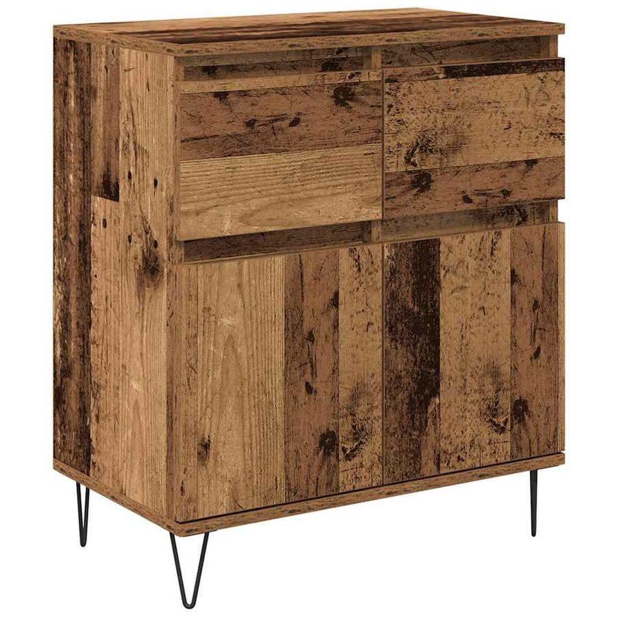 Dressoir Oud Hout 60 x 35 x 70 cm Gemonteerd hout en ijzer
