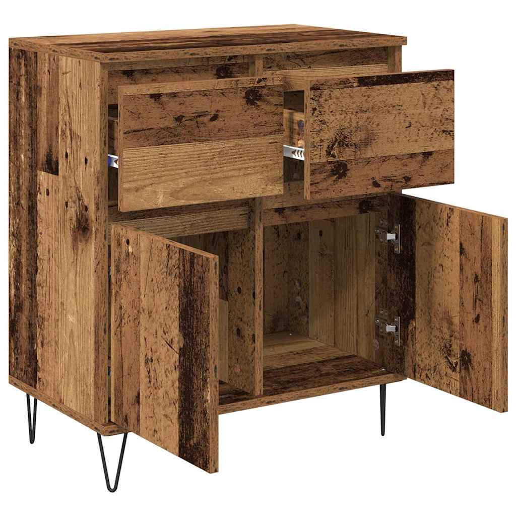 Dressoir Oud Hout 60 x 35 x 70 cm Gemonteerd hout en ijzer