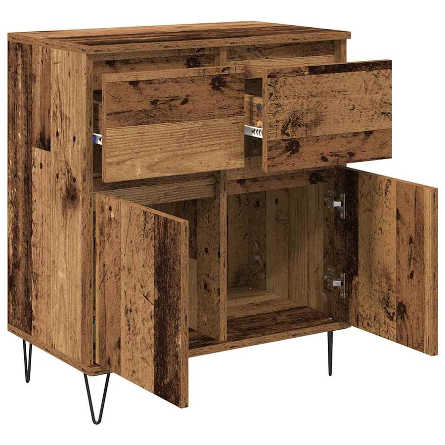Dressoir Oud Hout 60 x 35 x 70 cm Gemonteerd hout en ijzer
