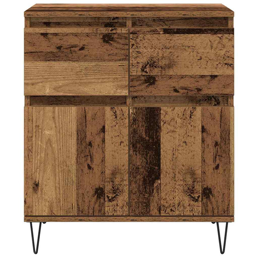 Dressoir Oud Hout 60 x 35 x 70 cm Gemonteerd hout en ijzer