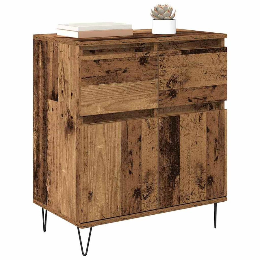 Dressoir Oud Hout 60 x 35 x 70 cm Gemonteerd hout en ijzer
