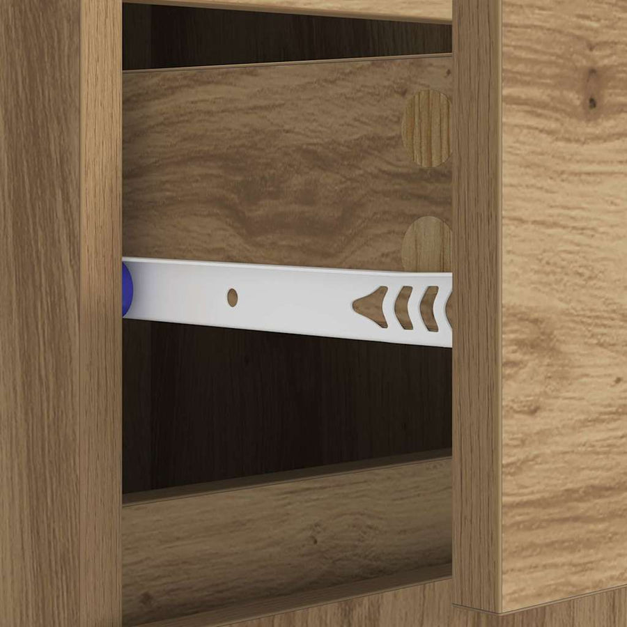 Dressoir Artisan Eiken 60 x 35 x 70 cm Gemonteerd hout en ijzer