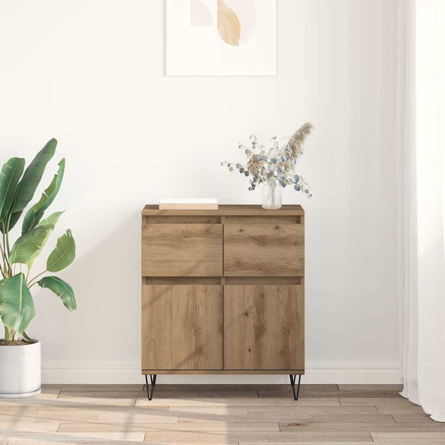 Dressoir Artisan Eiken 60 x 35 x 70 cm Gemonteerd hout en ijzer