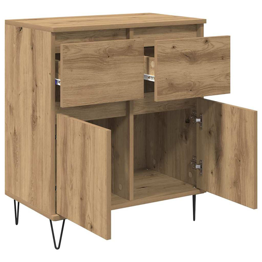 Dressoir Artisan Eiken 60 x 35 x 70 cm Gemonteerd hout en ijzer