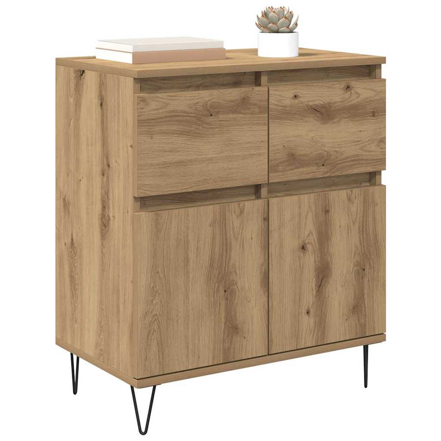 Dressoir Artisan Eiken 60 x 35 x 70 cm Gemonteerd hout en ijzer