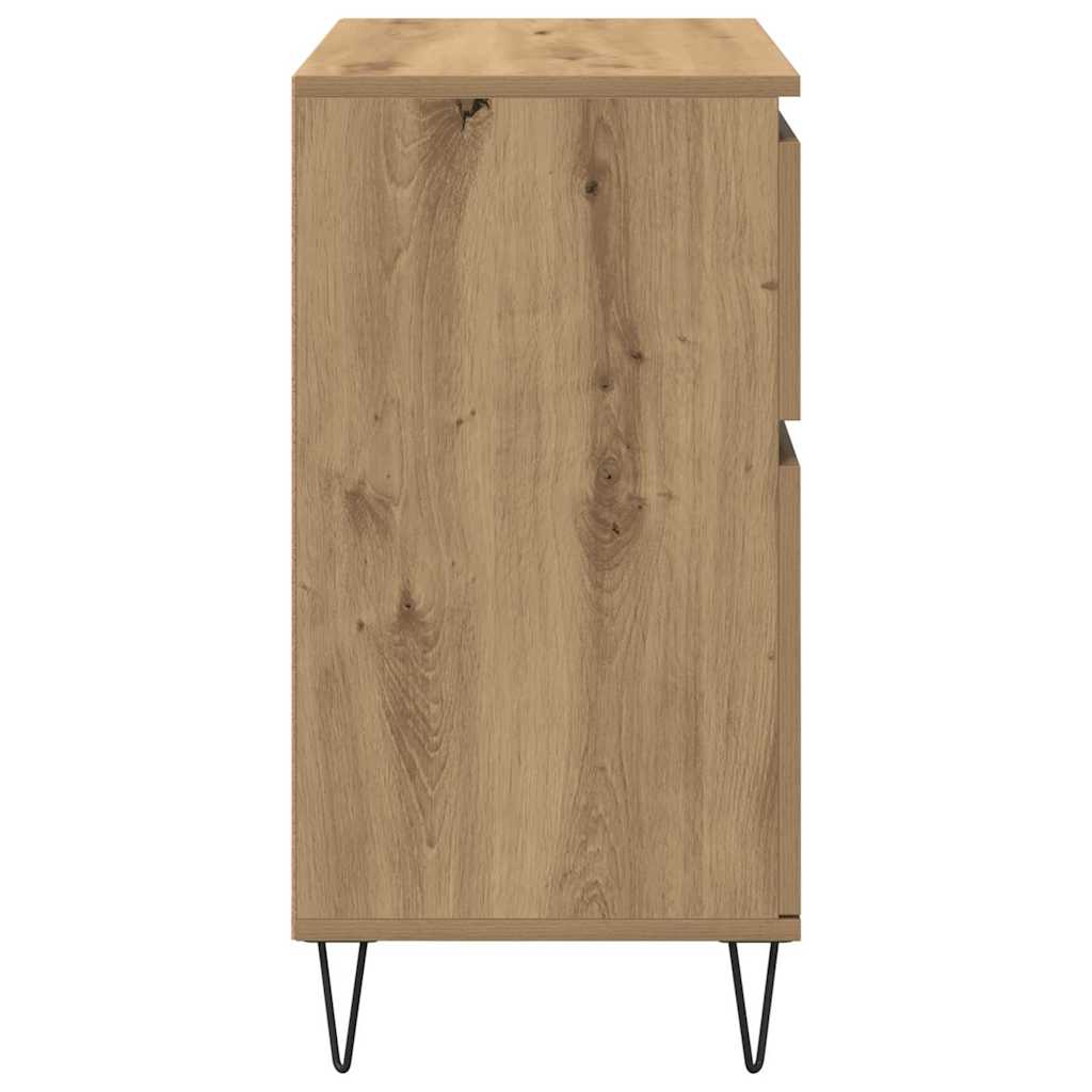 Dressoir Artisan Eiken 60 x 35 x 70 cm Gemonteerd hout en ijzer