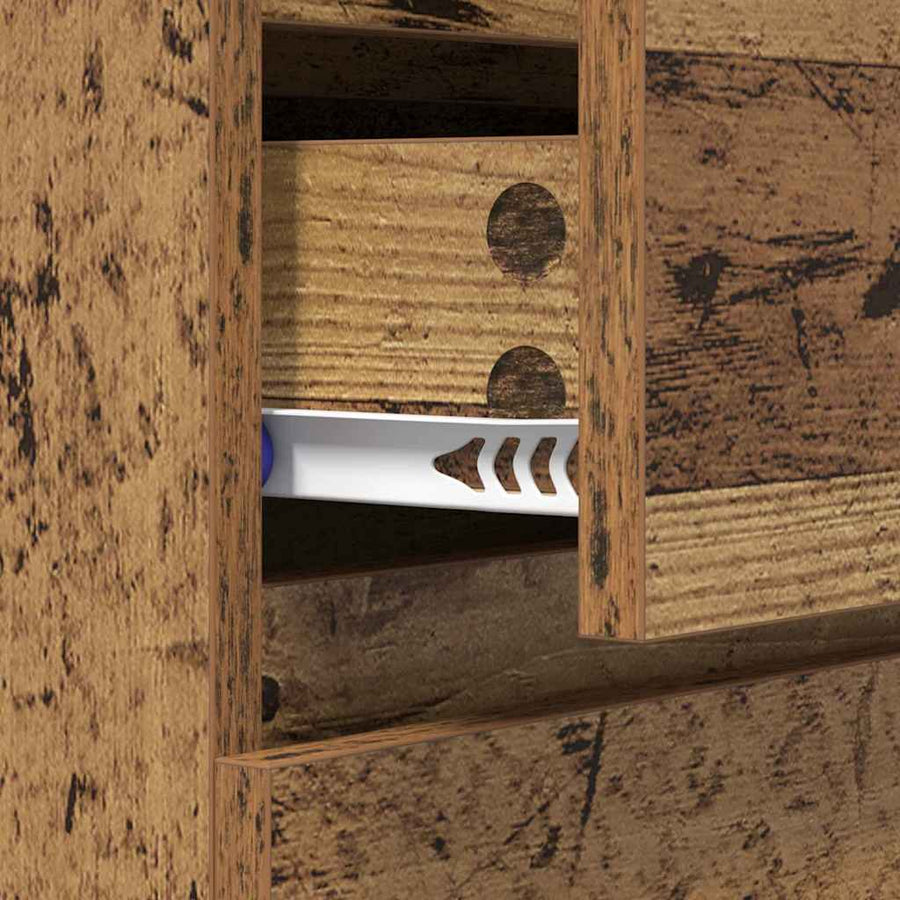 Dressoir Oud Hout 60 x 35 x 70 cm Gemonteerd hout en ijzer