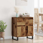 Dressoir 60x35x70 cm oud hout ijzer