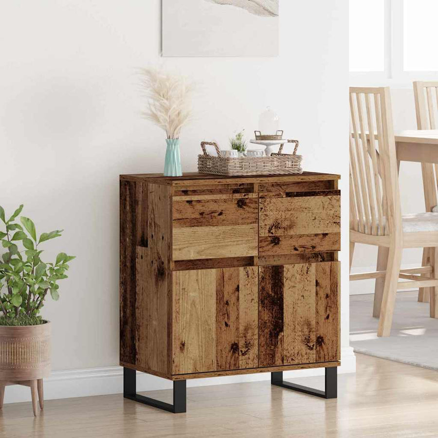 Dressoir Oud Hout 60 x 35 x 70 cm Gemonteerd hout en ijzer
