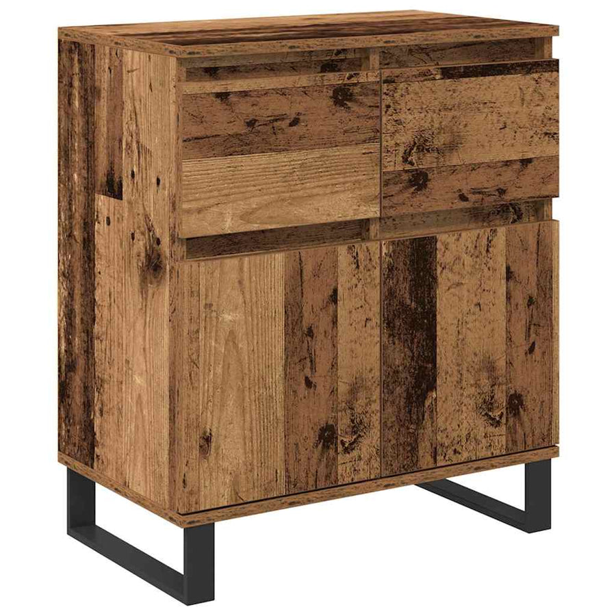 Dressoir Oud Hout 60 x 35 x 70 cm Gemonteerd hout en ijzer