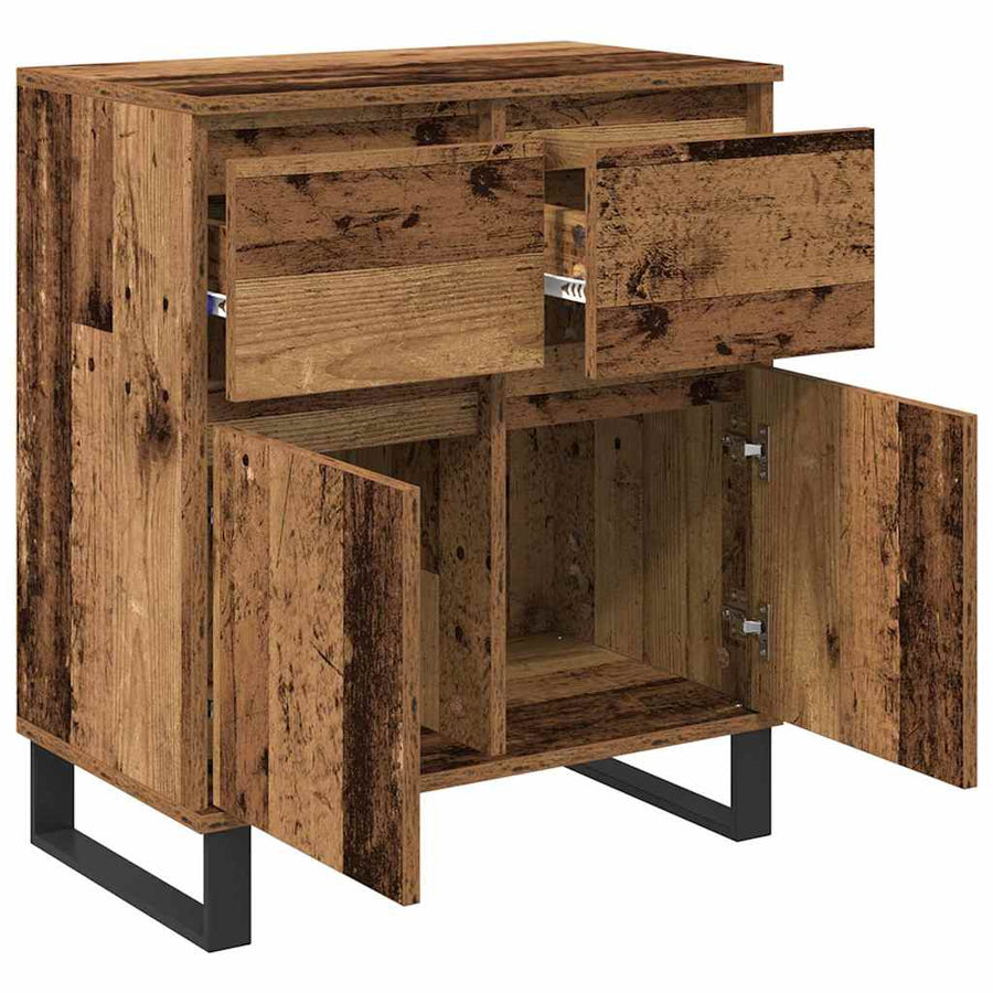 Dressoir Oud Hout 60 x 35 x 70 cm Gemonteerd hout en ijzer