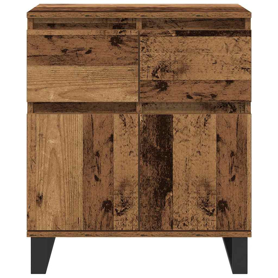 Dressoir Oud Hout 60 x 35 x 70 cm Gemonteerd hout en ijzer