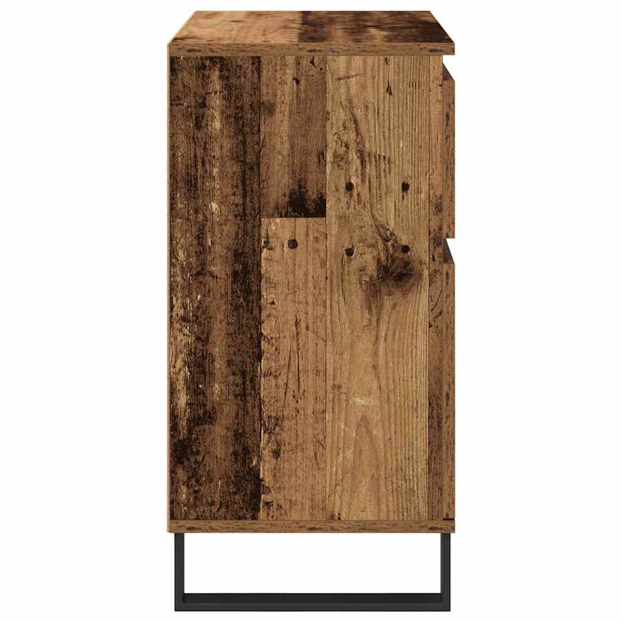Dressoir Oud Hout 60 x 35 x 70 cm Gemonteerd hout en ijzer