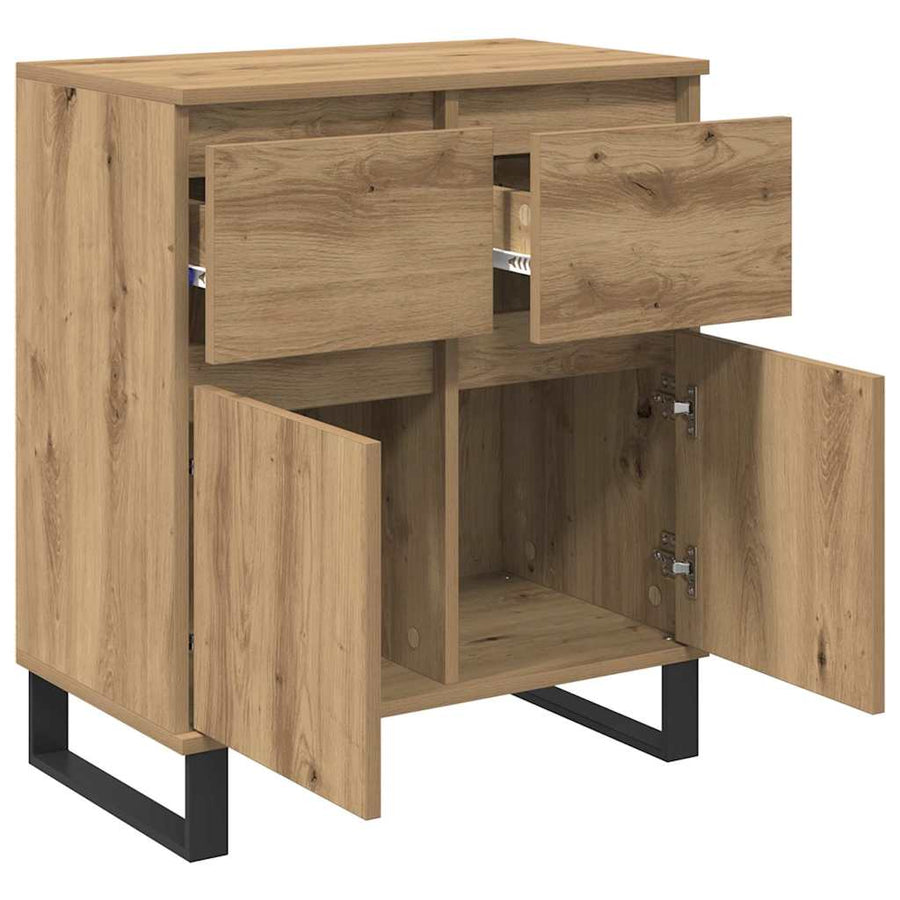 Dressoir Artisan Eiken 60 x 35 x 70 cm Gemonteerd hout en ijzer
