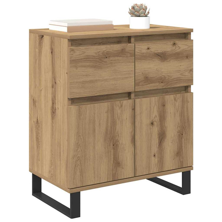 Dressoir Artisan Eiken 60 x 35 x 70 cm Gemonteerd hout en ijzer