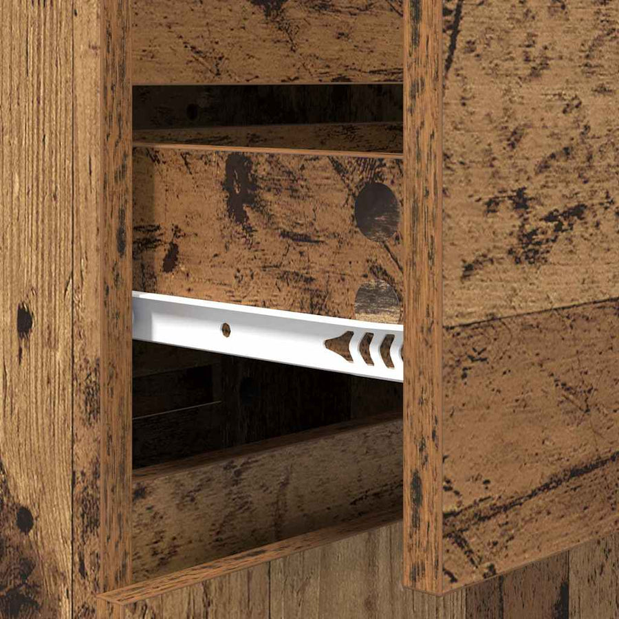 Dressoir Oud Hout 40 x 35 x 70 cm Gemonteerd hout en ijzer