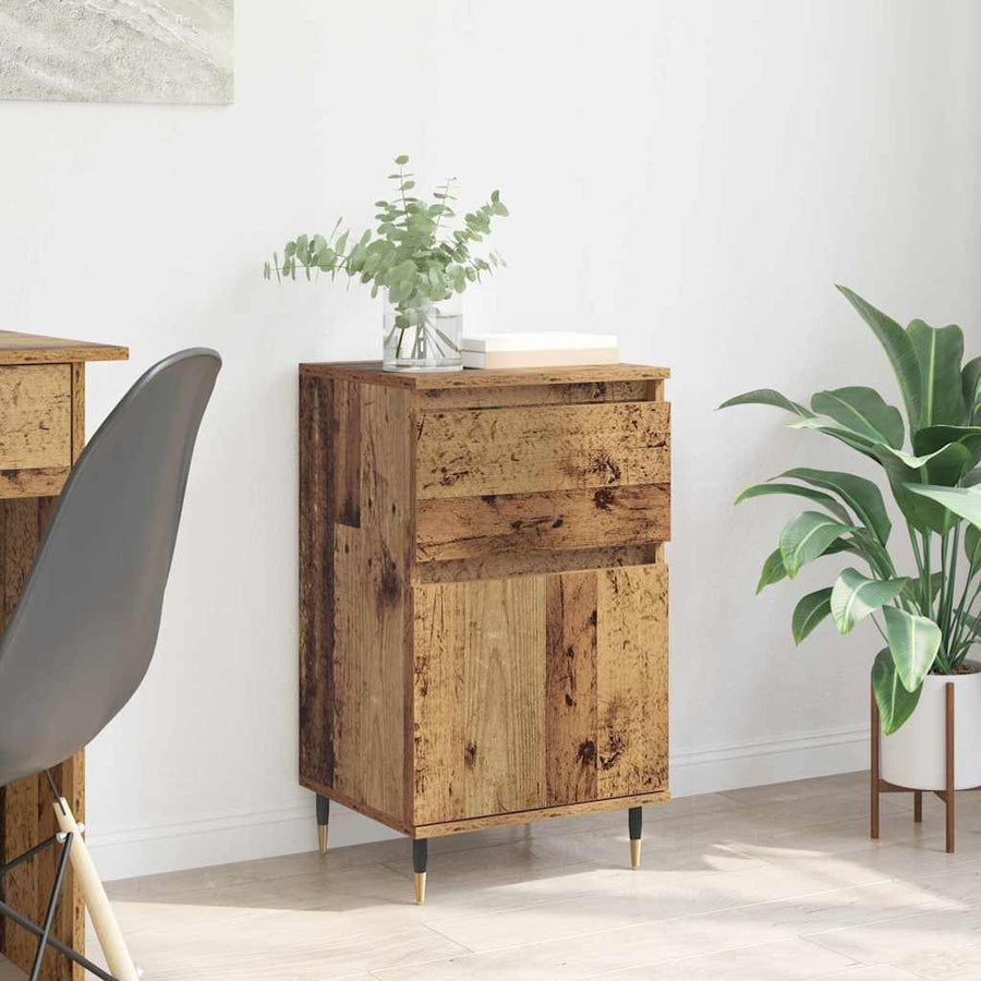 Dressoir Oud Hout 40 x 35 x 70 cm Gemonteerd hout en ijzer