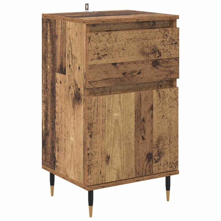Dressoir Oud Hout 40 x 35 x 70 cm Gemonteerd hout en ijzer