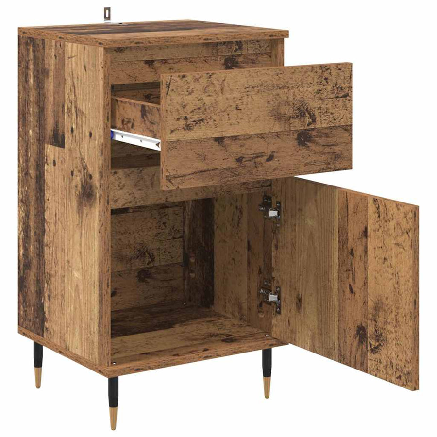 Dressoir Oud Hout 40 x 35 x 70 cm Gemonteerd hout en ijzer
