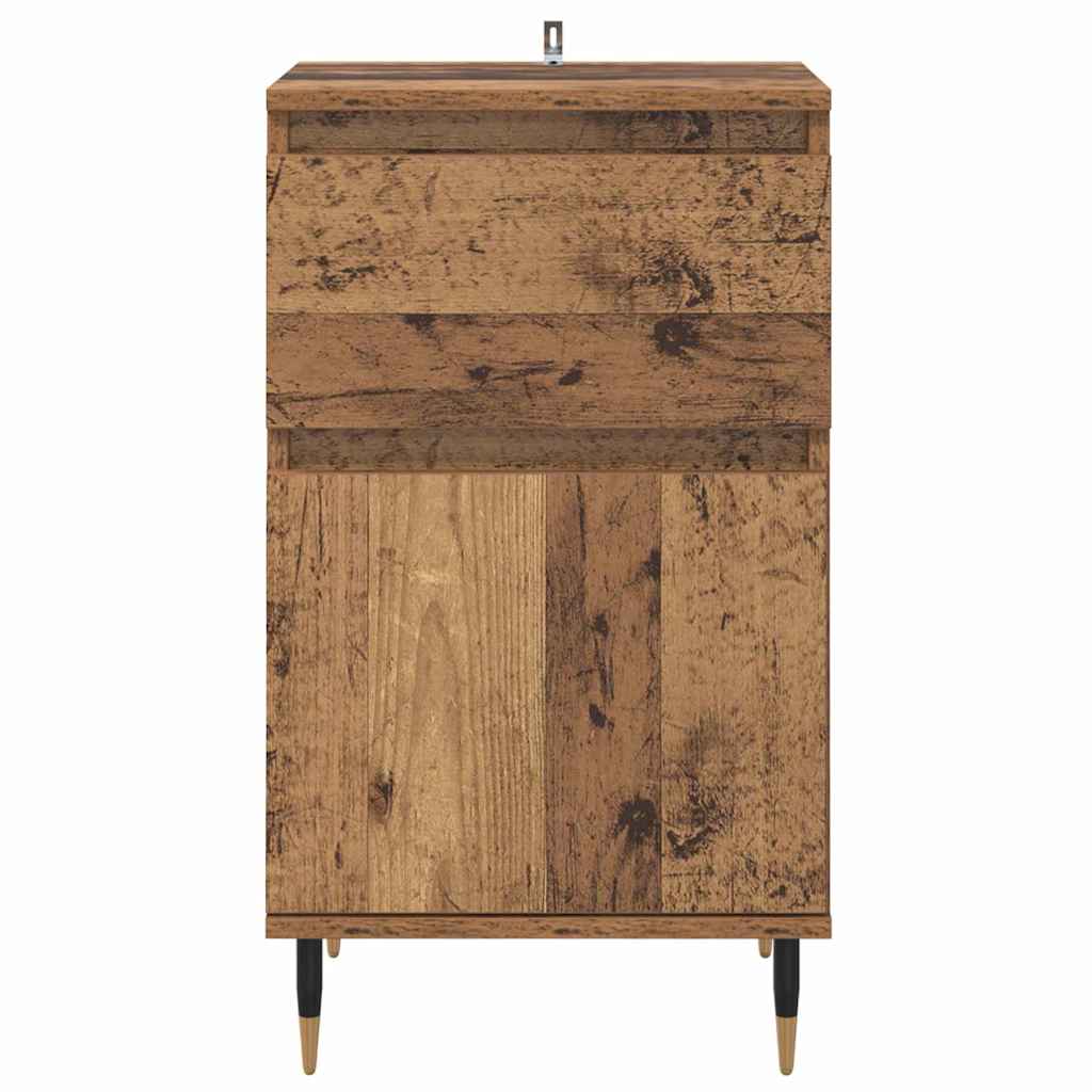 Dressoir Oud Hout 40 x 35 x 70 cm Gemonteerd hout en ijzer